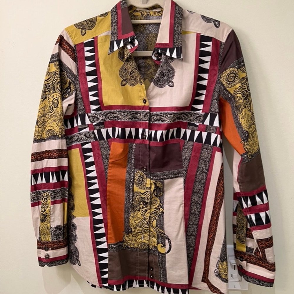 ETRO long sleeved cotton blouse